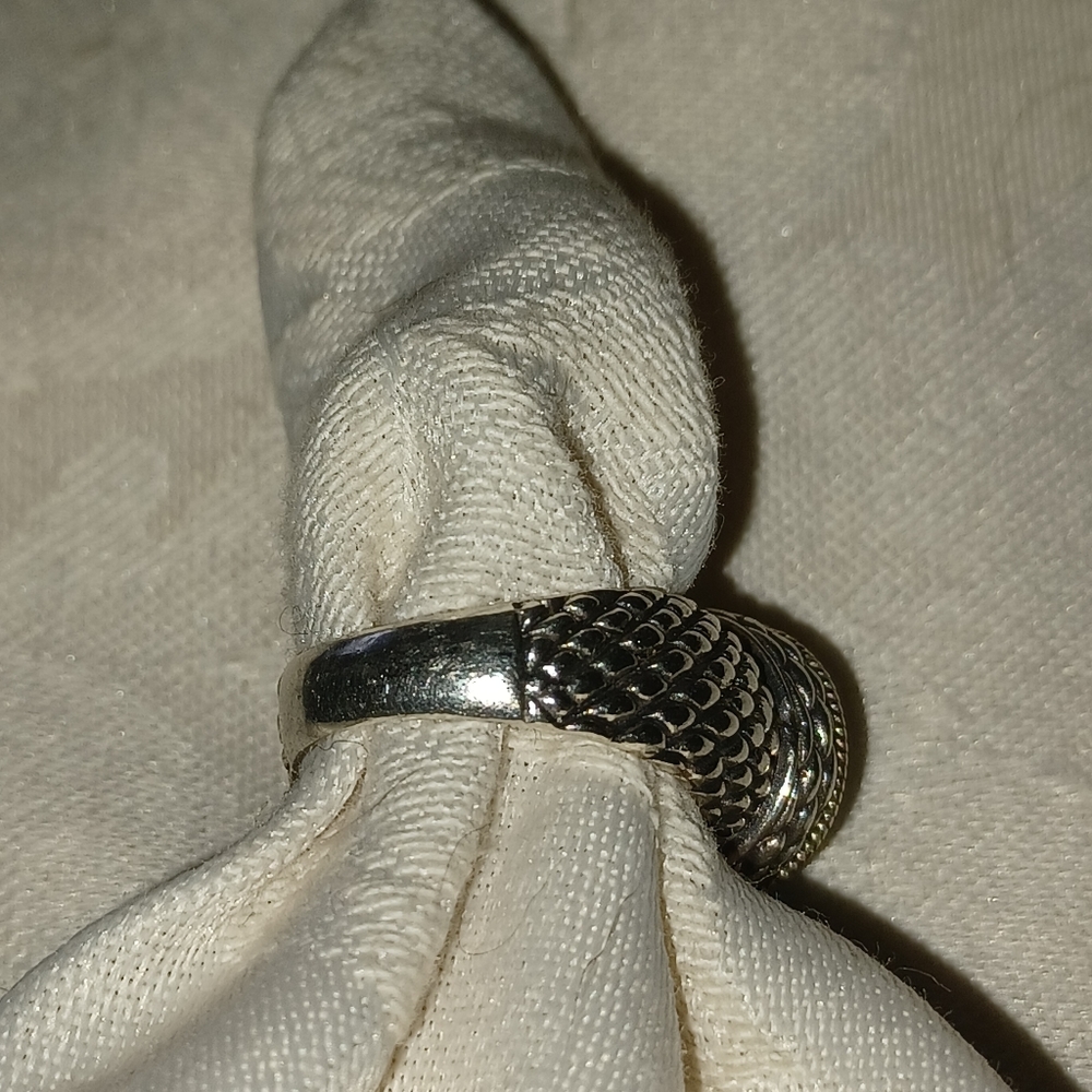 Designer Bny Larimar Statement Ring, Sterling Sil… - image 6